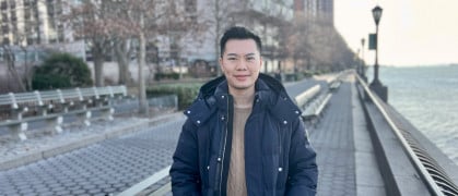 Garry Ho along the waterfront in Battery Park City, Manhattan